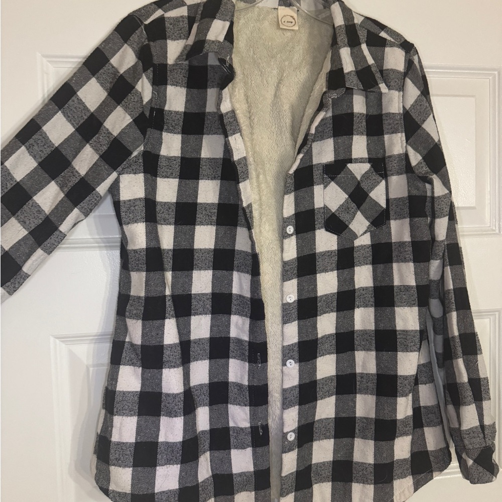 Plaid Black and White Women's Jacket